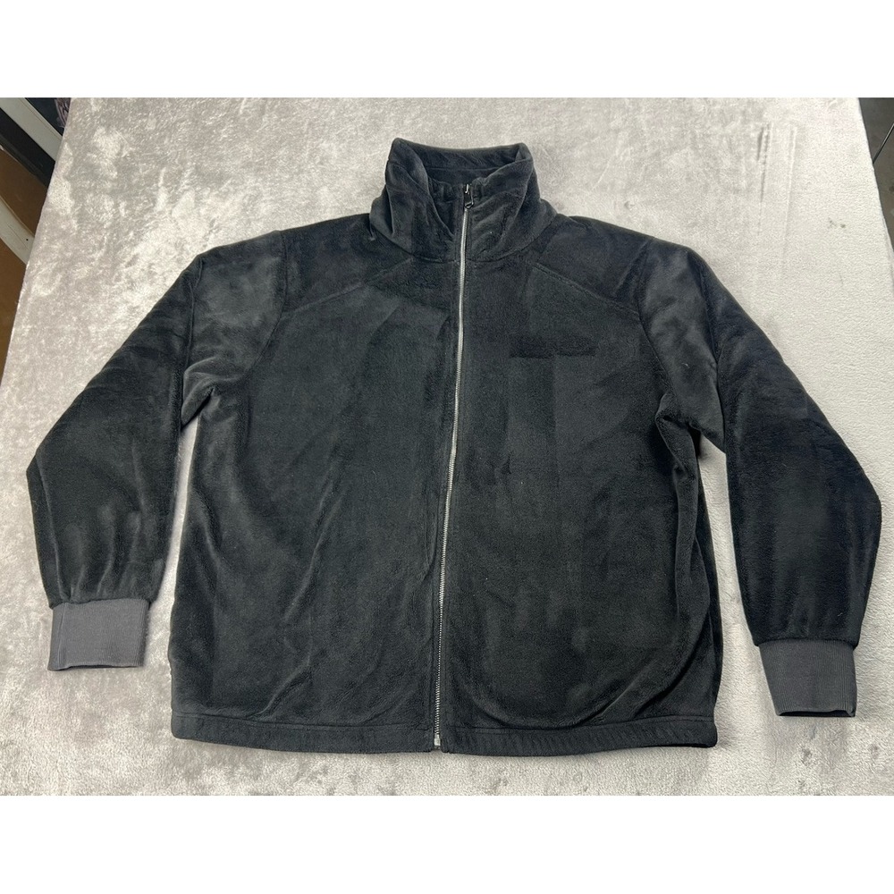 Athleta Double Cozy Karma‎ Recover Stretch Full Zip Jacket Women's Large Black